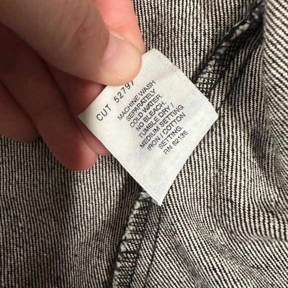 Vtg Guess Womens Medium Black Cropped Denim Trucker Jacket 80s 90s Made in USA - Picture 6 of 8